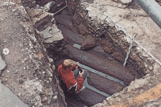 Под кинотеатром «Октябрь» нашли древнюю церковь