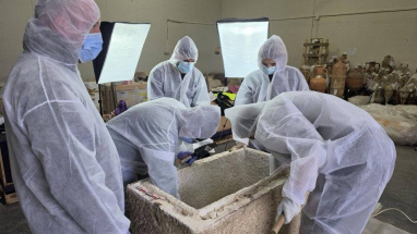 Археологи обнаружили в Румынии неповреждённый саркофаг погребальными дарами